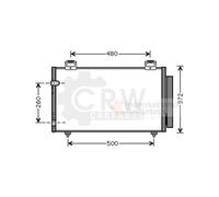 Condensatore Climatizzatore Per Toyota Corolla 1.6 VVT-I 2.0 D-4D