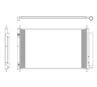 Condensatore, Climatizzatore per TOYOTA YARIS