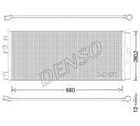 Condensatore radiatore climatizzazione R 134a DCN20023 DENSO per OPEL CORSA E
