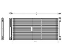 Condensatore, Climatizzatore posteriore per FIAT NISSAN OPEL RENAULT VAUXHALL NV