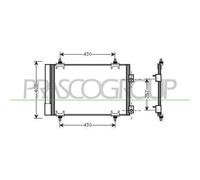 Condensatore Climatizzatore Prasco CI424C002 Prascoselection per Citroën Peugeot