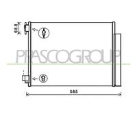 Condensatore Climatizzatore Prasco DA226C001 Prascoselection per Renault Dacia