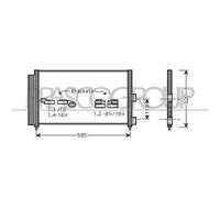 Condensatore Climatizzatore Prasco FT133C006 Aq per Fiat Lancia