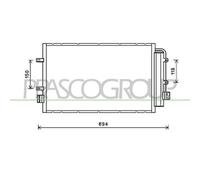 Condensatore Climatizzatore Prasco FT929C001 Prascoselection per Fiat