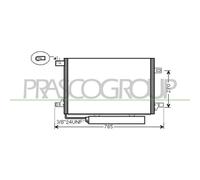 Condensatore Per Mercedes A Class (w169) Dal 2004 Al 2007 Me324c001 A1695000754