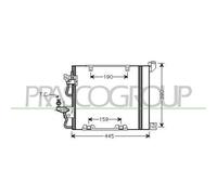 Condensatore Climatizzatore Prasco OP410C003 Prascoselection per Opel