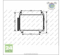 Condensatore Climatizzatore Prasco Per Daihatsu Charade Toyota Yaris #16