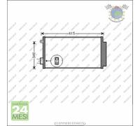 Condensatore Climatizzatore Prasco Per Fiat Tipo 500L