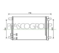 PRASCO VG400C001 Condensatore climatizzatore per VW TIGUAN (AD1) Touran (5T1)