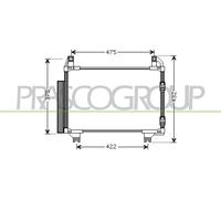 PRASCO TY325C001 Condensatore climatizzatore