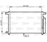Condensatore, Climatizzatore VALEO 814344 per CHEVROLET AVEO 1.4 16V