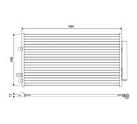 Condensatore, Climatizzatore VALEO 822638 per FIAT 500X (334_)