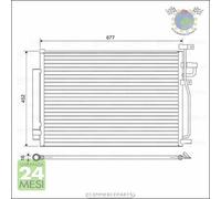 Condensatore climatizzatore Valeo per CHEVROLET CAPTIVA OPEL ANTARA A