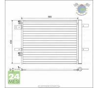 Condensatore climatizzatore Valeo per CITROEN SPACETOURER JUMPY GRAND C4 II DS