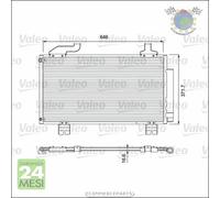 Condensatore climatizzatore Valeo per HONDA ACCORD VIII