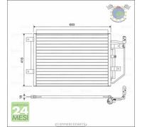 Condensatore climatizzatore Valeo per MITSUBISHI COLT VI SMART FORFOUR FORTWO