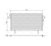 Condensatore climatizzatore Valeo per Nissan Pathfinder 2 R50 3.3 V6 4WD