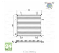 Condensatore climatizzatore Valeo per NISSAN PIXO SUZUKI ALTO