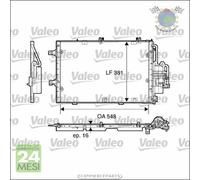 Condensatore climatizzatore Valeo per OPEL CORSA C COMBO