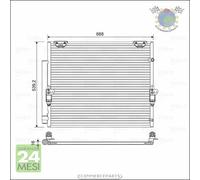 Condensatore climatizzatore Valeo per TOYOTA LAND CRUISER #e7