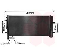 Condensatore, Climatizzatore VAN WEZEL 03005382 per AUDI Q3 2.0 TDI