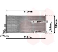 Condensatore, Climatizzatore VAN WEZEL 13005201 per NISSAN ALMERA 1.5