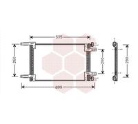 Condensatore, Climatizzatore VAN WEZEL 17005248 per FIAT DOBLO 1.9 D (223ZXB1A)