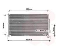 Condensatore, Climatizzatore VAN WEZEL 18005302 per FORD MONDEO III (B5Y)