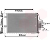 Condensatore, Climatizzatore VAN WEZEL 37005369 per OPEL CORSA 1.2 (F08, F68)