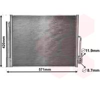 VAN WEZEL 37005560 Condensatore climatizzatore