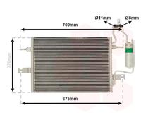 Condensatore, Climatizzatore VAN WEZEL 37015349 per OPEL MERIVA 1.6 (E75)