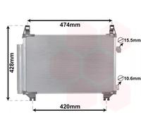 Condensatore, Climatizzatore VAN WEZEL 53015701 per TOYOTA YARIS (_P13_)