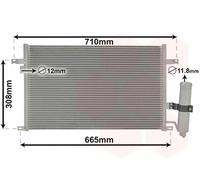 Condensatore, Climatizzatore VAN WEZEL 81005056 per CHEVROLET NUBIRA 2.0 D