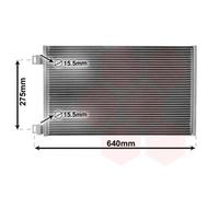 Condensatore climatizzatore Van Wezel senza asciugatrice per Mercedes Benz Ci...