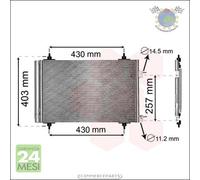 Condensatore climatizzatore VanWezel per CITROEN BERLINGO C4 I PEUGEOT PARTNER