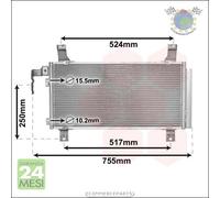 Condensatore climatizzatore VanWezel per MAZDA 6