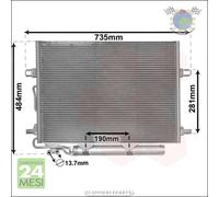 Condensatore climatizzatore VanWezel per MERCEDES CLASSE E 500 420 400 350 320
