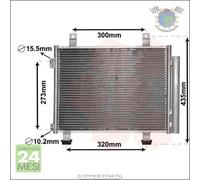 Condensatore climatizzatore VanWezel per OPEL AGILA SUZUKI SPLASH #fl