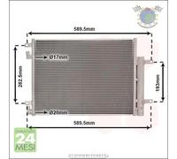 Condensatore climatizzatore VanWezel per OPEL KARL