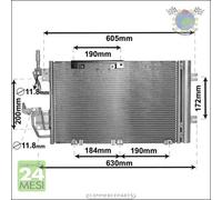 Condensatore climatizzatore VanWezel per OPEL ZAFIRA B / ASTRA H #eb
