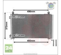 Condensatore climatizzatore VanWezel per PEUGEOT 206