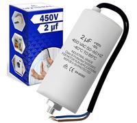 Condensatore con cavo per lavatrice 2uF 450 V Lunghezza 57 mm Ø30 mm - MONTERAL