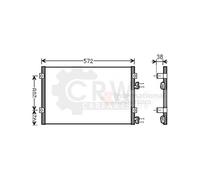 Condensatore Condizionatore D'Aria Radiatore Clima per Chrysler PT Cruiser PT