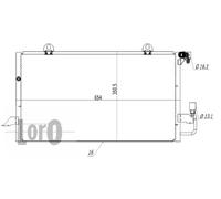 Condensatore dell'aria condizionata (LORO) per AUDI 80 1.9 TDI