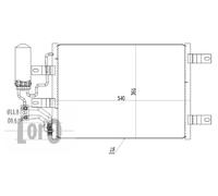Condensatore dell'aria condizionata (LORO) per OPEL MERIVA 1.7 CDTI (E75)