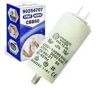 Condensatore di Avviamento 16µf 450V CBB60 con il Codice Originale 90254707 per Candy per Haier per Hoover per Rosieres per Zerowatt - Garanzia di 10 Anni - MONTERAL