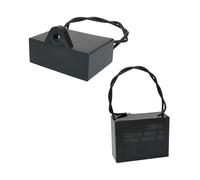Condensatore di avviamento CBB61 da 2 pezzi, condensatore di avviamento e di funzionamento del motore del ventilatore da soffitto da 10uF/500V con 2 fili per ventilatori da soffitto, cappe da cucina