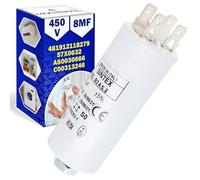 Condensatore di Avviamento con una Capacità di 8µf e una Tensione Nominale di 450V Tipo CBB60 Ha il Codice Originale 481912118279 57X0632 AS0030666 C00313246 - Garanzia di 10 Anni - MONTERAL