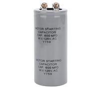 Condensatore di Avviamento Motore CD60 600MFD AC125V, Motore Rotondo Universale Adatto per Applicazioni con Motori Elettrici e Ventole, 43x102mm
