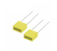 Condensatore di correzione 20PCS 220NF 224J 100V Condensatore a pellicola di sicurezza in polipropilene da 5 mm AMNzOgOdL